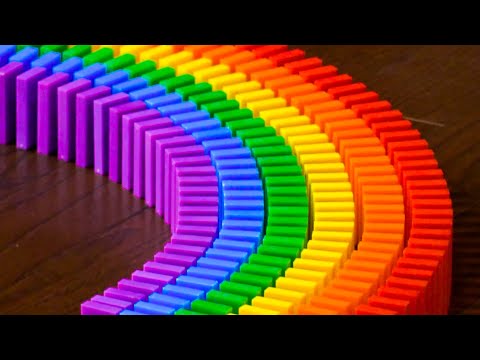 250,000 Dominoes Falling: Most Satisfying ASMR Compilation (No Music)
