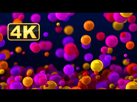 4K Colorful Falling Balls: 1 Hour Abstract Visuals & Relaxing Music for Stress Relief