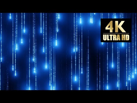 Blue Glitter Rain VJ Loop: 4K UHD Motion Background for DJ Sets