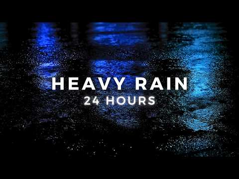 Heavy Rain Sounds All Night for Deep Sleep & Insomnia Reli