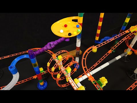Satisfying Marble Run Race with 7 Elevators and Loops