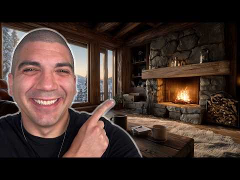 Escape into a Cozy AI Fireplace World