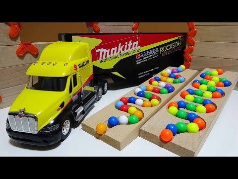 Marble Run Race with HABA Slope & Retro Garbage Truck Long Version #53