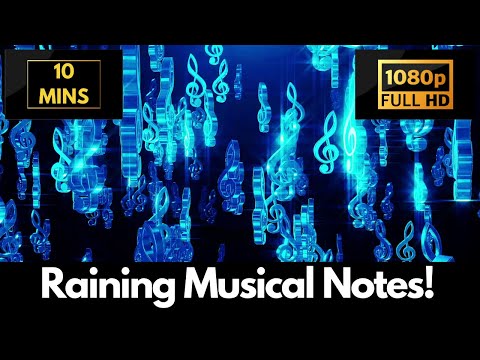 Calming Blue Music Notes Screensaver 10 Minute Live Wallpaper