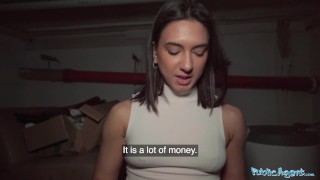 Beautiful Brunette Biology Student Loses Control And Cums Over A Stranger’s Cock In Public!