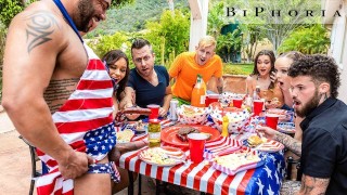 Biphoria 4th Of July Explosive Bi Orgy ft. Aften Opal, Hatler Gurius & More! (Hot AF)