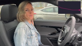 Cumming Hard inPublic Drive Thru! | Remote Controlled Lush Vibrator | Risky Outdoor Play