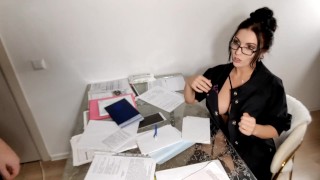 Desperate Student Trades Sex For Grades: The Teacher’s Table Session