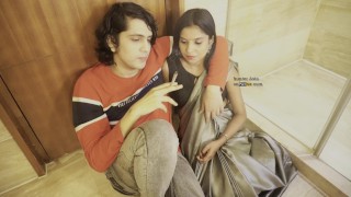 Exotic Indian Beauty in Saree Shares Intimate Romantic Moment on Floor With Her Boyfriend