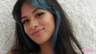 FreshNew Teen Bombshell: Stunning Young Girl’s Intense First-Time Pleasure Session