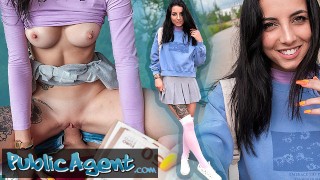 Gorgeous Skinny College Girl Flashing & Having Outdoor Sex for Euros | Public Street Sex