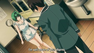 Green Haired Goddess Uses Her Massive Tits To Devour A Giant Cock