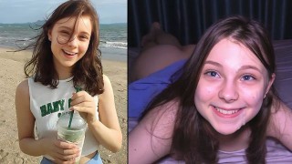Hooking Up At The Beach: Cutie Makes Him Cum THREE TIMES! – Wild Outdoor Sex