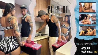 Hot Latina MILF Salomé Gil Pays Her Young Plumber With Sex | Steamy Service Exchange