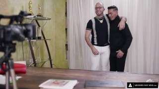 Hot MILF Director Casts Two Guys for Ultimate Bisexual MMF Threesome!
