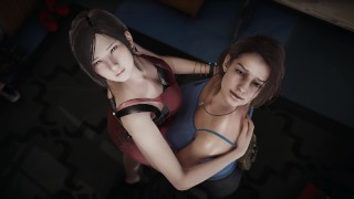 Jill Valentine x Ada Wong Intense Passionate Lesbian 3D