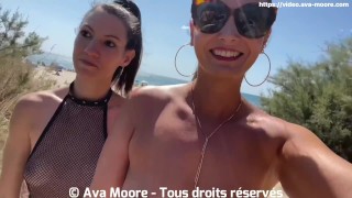 Lety Howl’s Massive First Beach Bukkake: Drenched by Strangers in Public!