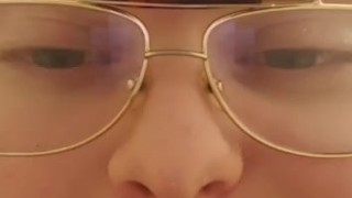 Nerd Mode Activated: Glasses Guy Licks His Lips Just For You