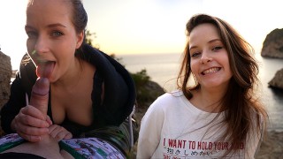 Public Beach Blowjob in Mallorca!(Huge Facial on a Crowded Beach – Vlog Style)