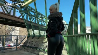 Public Hookup on the Suspended Train: She’ll Take Anyone Home Just for a Facial! | Wild Outdoor Encounter