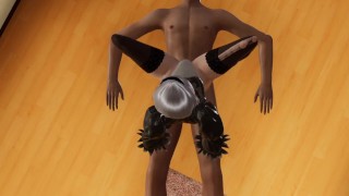 2B’s Big Ass Makes Him Cum Hard in Nier Automata Play