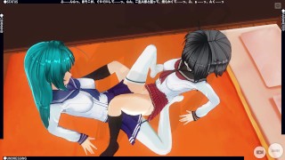 3D Hentai Lesbian Schoolgirls Experience Sensual Vibrator Ecstasy
