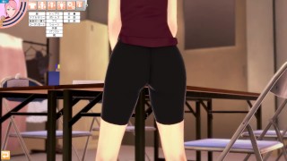 3D Hentai Sakura Intimate Table Edge Masturbation Session