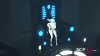3D Shemale Dickgirl Sensually Fucks Sexy Young Hottie’s Tight Ass