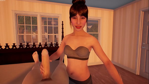 3D VR Hentai Anime Asian Japanese Teen in an Intimate Tender Handjob Moment