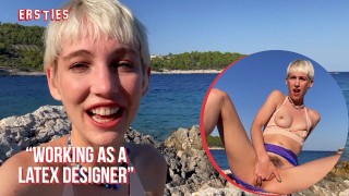 Adorable Annika Gets Wild and Naughty Playing With Herself on a Hot Croatian Beach