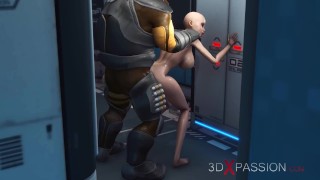 Alien Anal Passion in the Mars Base Camp with Intimate Horny Woman