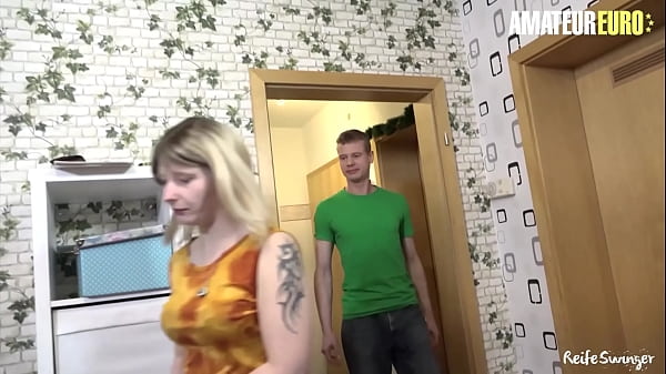 Amateur Euro Stunning Blonde Indulges in Passionate Neighbor Tryst