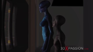 Area 51 Android tenderly caresses his lover in secret lab