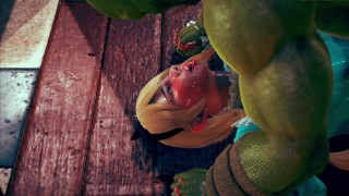 Beautiful Princess Creampie with Massive Monster in 3D Hentai