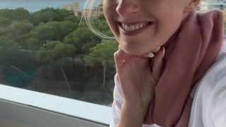 Caught on Hotel Balcony in Mallorca! German Girl Masturbates Publicly | Risk Of Getting Caught