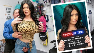 Caught RedHanded! Brunette Teen ShoplifterMegan Maiden Fucked Hard By Mall Cop!