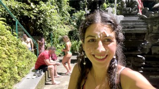 Crazy Public Exhibitionism: Cumwalk at Waterfall and Filthy Public Toilet Blowjob