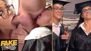 Crazy University Girls Get Their Asses Sniffed Before Wild Threesome with Alexis Crystal!