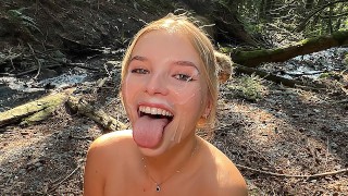 Cumslut Hiking Canadian Wilderness: Massive Outdoor Facial in 4K (AlexAndAva)
