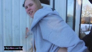 Curvy Maja Gets Fucked Outdoors in the Freezing Winter Heat