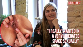 Danish Babe’s First Time: Playing With A Glass Dildo On Her Hairy Pussy (Ersties)