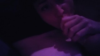 Deepthroat Practice: She’s Almost Ready to Swallow His Massive Cock