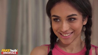 Fakehub: Gorgeous Petite College Teen Pulls Her Best Friend Out of the Friendzone and Into Her Pussy