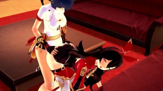 Futa Amber Xiangling Steamy Doggystyle Blowjob Genshin 3D Hentai