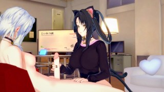 Futanari Koneko passionately fucks Kuroka in intense 3D hentai