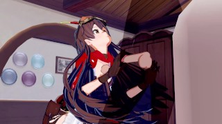 Genshin Impact Amber 3D Hentai in steamy passionate encounters