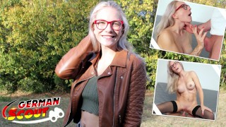 German Scout Finds Fit Glasses Girl Vivi Vallentine for a Wild Casting Fuck!