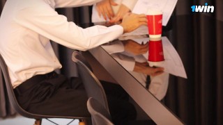 I Had to Give MyProfessor My Thick Cock to Pass the Exam — Messy Cumshot Finale