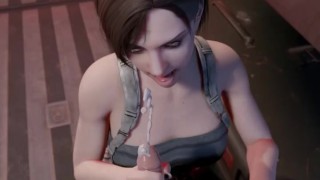 Jill Valentine Hentai – Passionate Handjob Leading to Explosive Cumshot