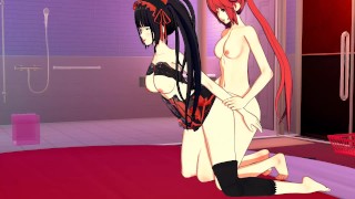 Kurumi Tokisaki Fucked Sensually by Kotori’s Massive Futa Dick